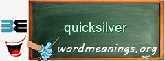 WordMeaning blackboard for quicksilver